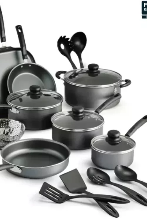 18 Piece Cookware Set Pots & Pans Kitchen Non Stick Home Cooking Pot Pan 2 Color